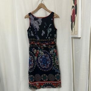 Jessica Sleeveless Black Floral Dress a245